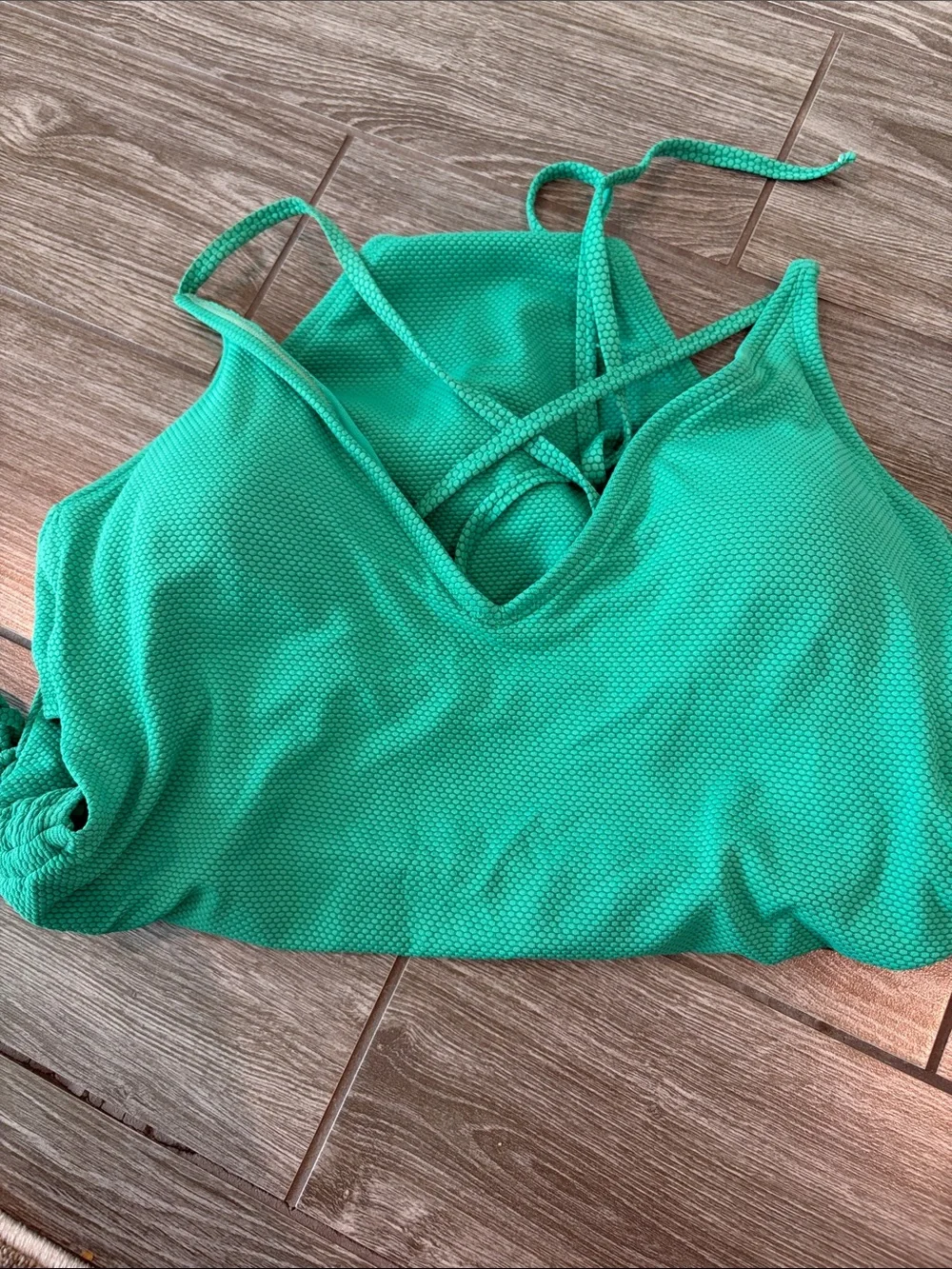 Stoney Clover Lane for Target Deep V neck Green One-Piece Swimsuit